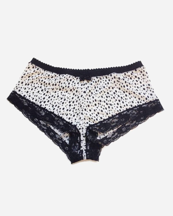 Womens boyshorts - French knickers - white knickers - black knickers - cute lingerie - Printed knickers
