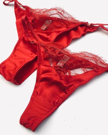 red bespoke lingerie