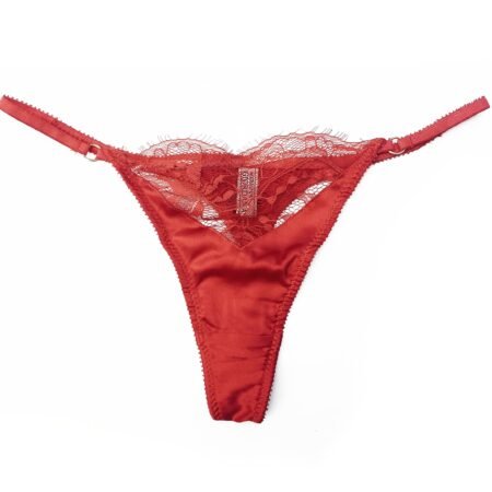 red silk high end lingerie