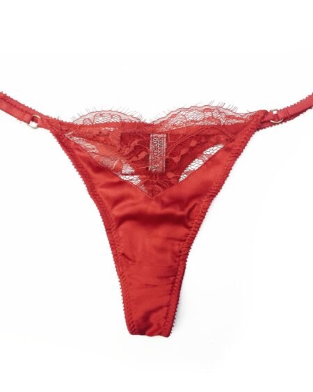 red silk high end lingerie