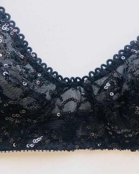 black lace bralette centre