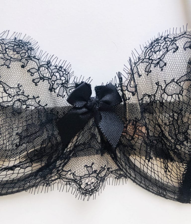 See-through lace bra Balconette shape Marianna Giordana
