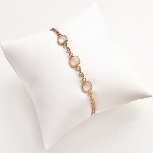 gold bracelet fine jewellery with semi precious stone
