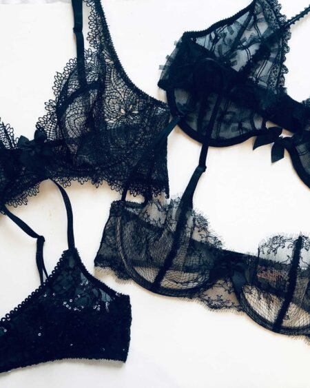 Sheer lace bras