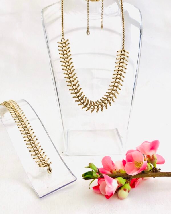 Necklace in fancy chain gold 23K - Chunky fancy necklace
