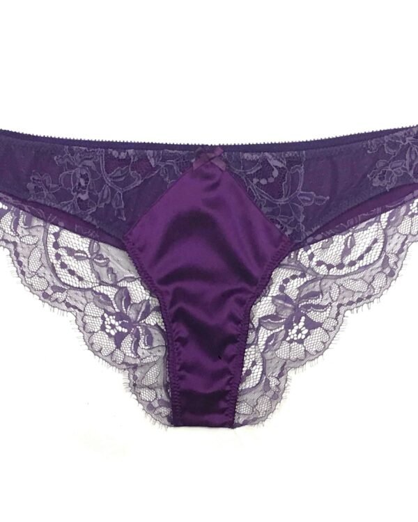 Purple lace silk pantie