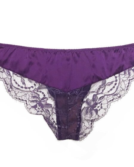 Purple lace knickers back