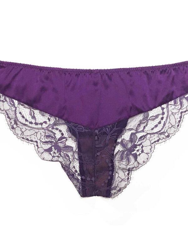 Purple lace knickers back