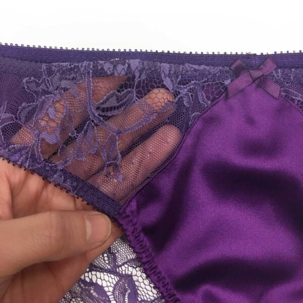Purple silk lace panties