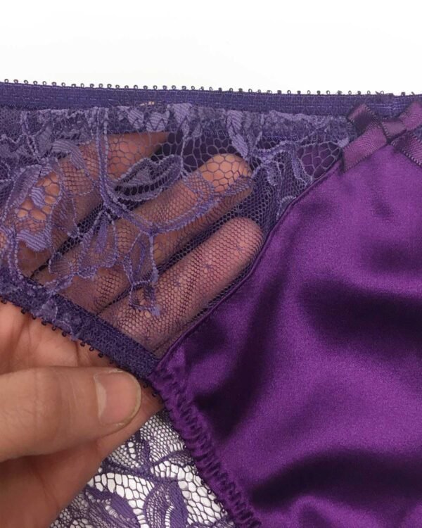 Purple silk lace panties