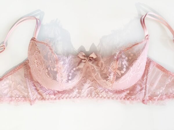 pink lace bra