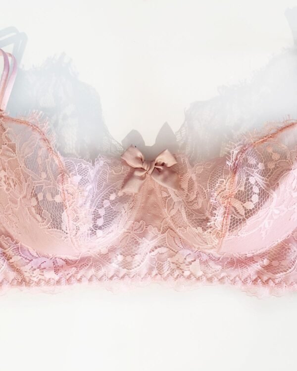 pink lace bra