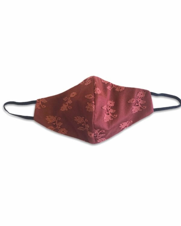 Dark red silk facemask