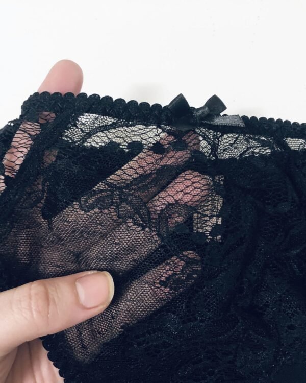 details of the sheer black women underwear