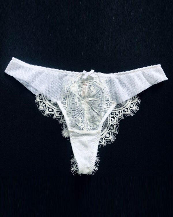 White lace Sheer Tanga in delicate lace