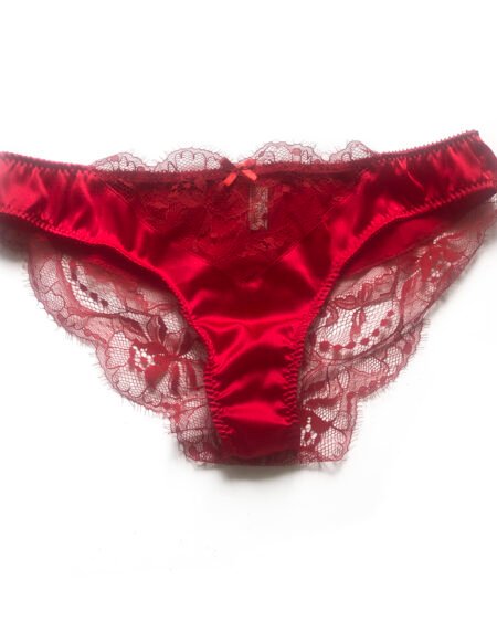 Red silk lingerie