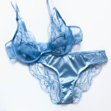 blue sheer lingerie set