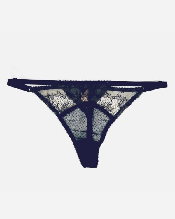 See through panties - Sheer black lace Gstring