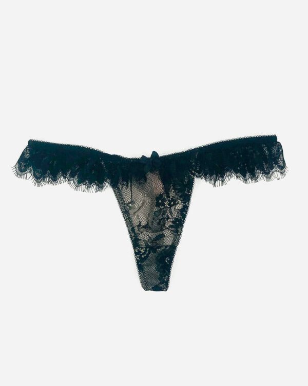 Lace thong - Sheer Lace Thong panties in Chantilly lace