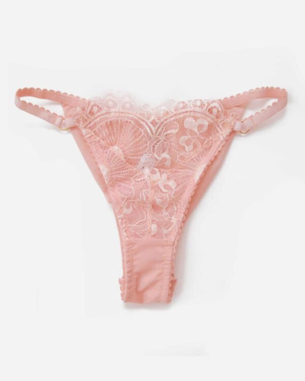 Powder pink Lace Thong panties