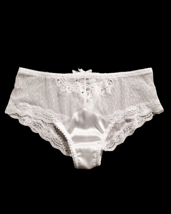 White Lace Sheer panties - French cut panties in white lace - Lace panties - Sheer intimates - Bridal panties
