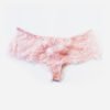 Pink panties in leavers lace