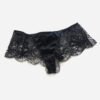 Black panties in silk and lace