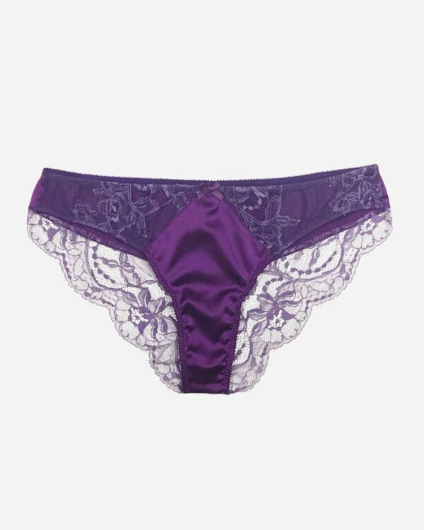 Silk Purple panties - Purple lace panties - Lace brief
