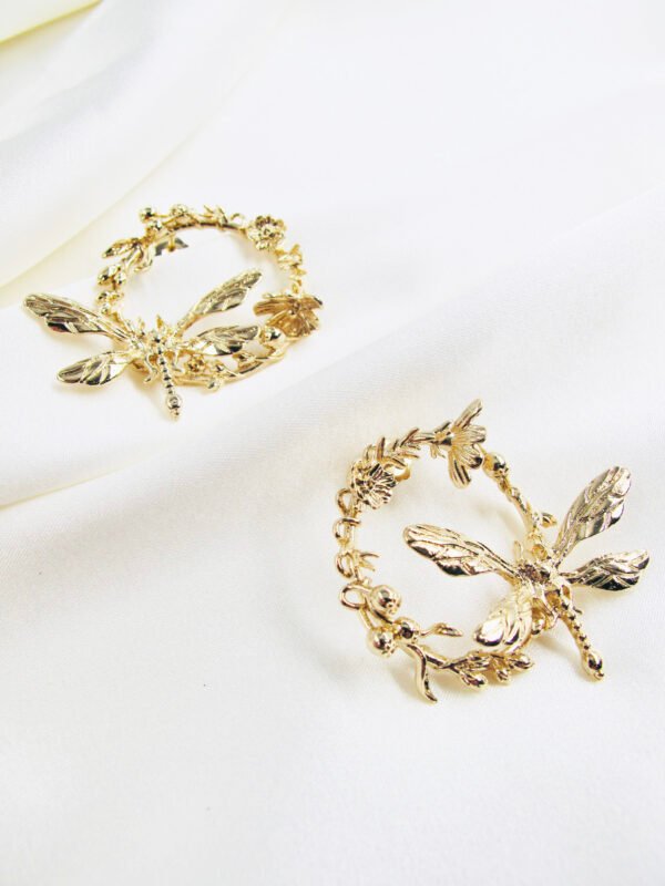 fashion gold circle earrings