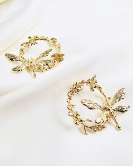 fashion gold circle earrings