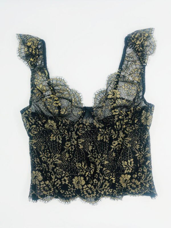 Black and Gold Lace lingerie corset