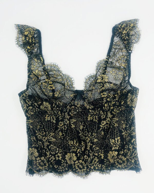 Black and Gold Lace lingerie corset