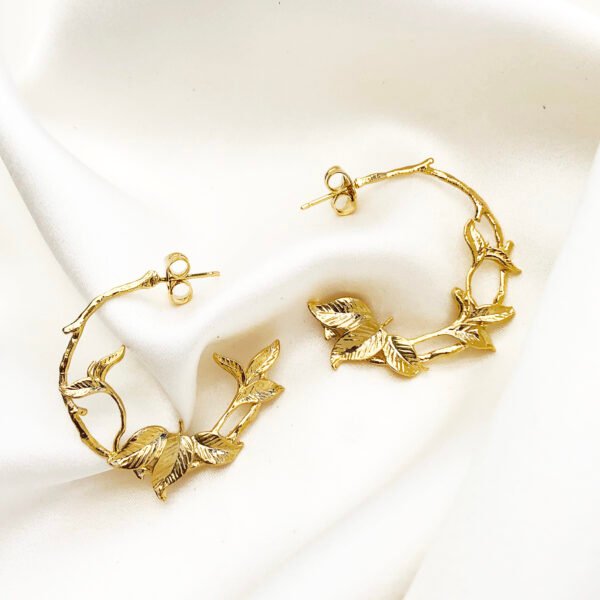 Gold loops earrings