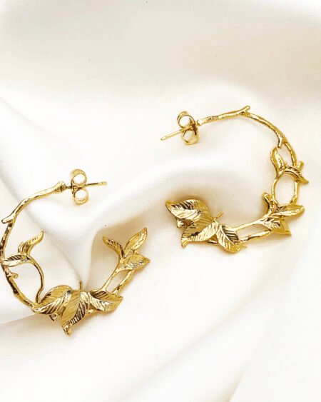 Gold loops earrings