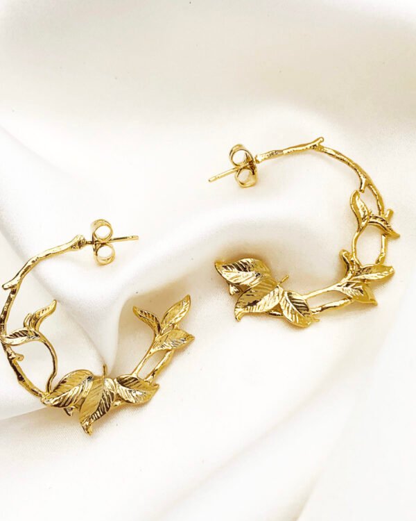 Gold loops earrings