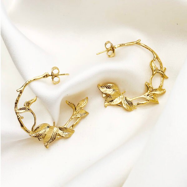 Gold loops earrings jewellery