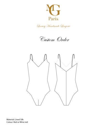 Red Silk Teddysuit - Custom order