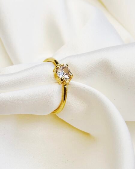 Zirconium gold plated ring