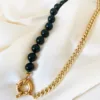 Onyx and gold necklace