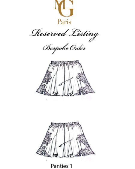 Special order - Silk satin long culotte bordered with lace Version 1